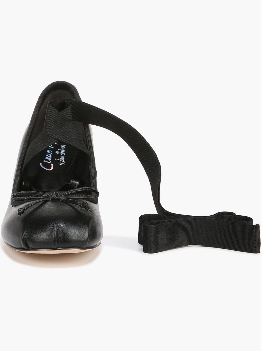 Circus by Sam Edelman Black Ankle-Tie Ballet Block Heel - Picture 2 of 7